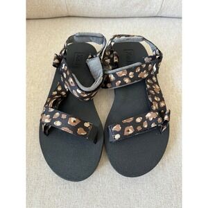 Keds Trio Strappy Adjustable Leopard Print Sandals